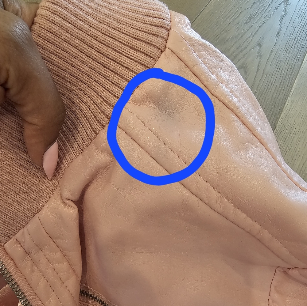Pink Leather Dereon 1XL Jacket - Picture 7 of 12